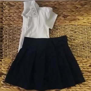 Toddler Girl School Uniform Skort Set